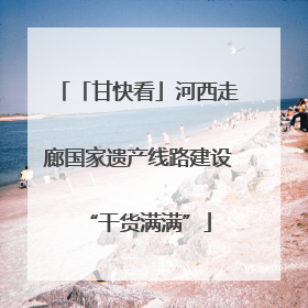 「甘快看」河西走廊国家遗产线路建设“干货满满”