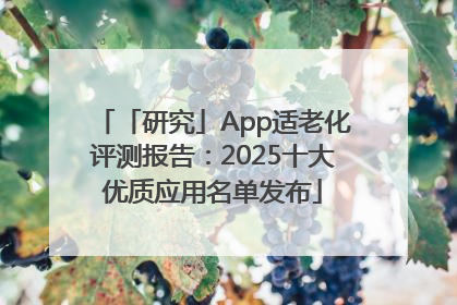 「研究」App适老化评测报告：2025十大优质应用名单发布