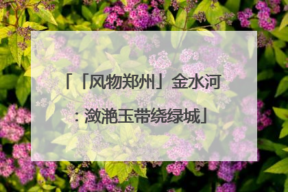 「风物郑州」金水河：潋滟玉带绕绿城