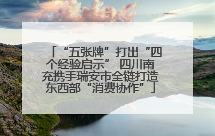 “五张牌”打出“四个经验启示” 四川南充携手瑞安市全链打造东西部“消费协作”