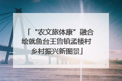 “农文旅体康”融合绘就鱼台王鲁镇孟楼村乡村振兴新图景