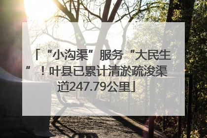 “小沟渠”服务“大民生”！叶县已累计清淤疏浚渠道247.79公里