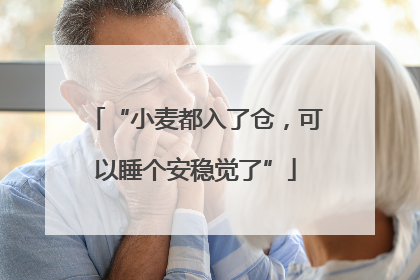 “小麦都入了仓，可以睡个安稳觉了”