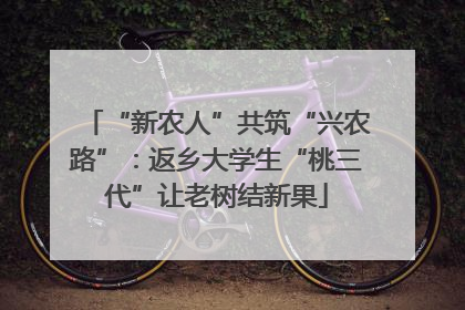 “新农人”共筑“兴农路”：返乡大学生“桃三代”让老树结新果