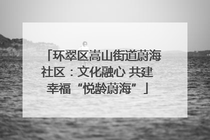环翠区嵩山街道蔚海社区：文化融心 共建幸福“悦龄蔚海”