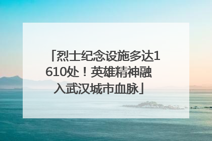 烈士纪念设施多达1610处！英雄精神融入武汉城市血脉