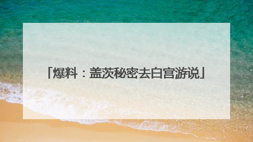 爆料：盖茨秘密去白宫游说