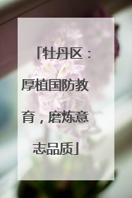 牡丹区：厚植国防教育，磨炼意志品质