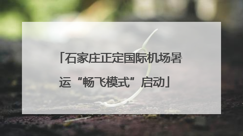 石家庄正定国际机场暑运“畅飞模式”启动