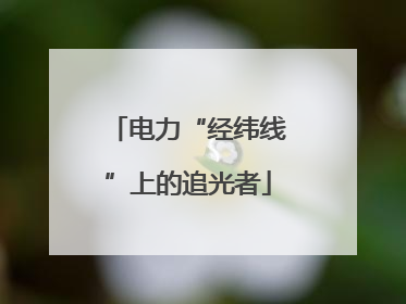 电力“经纬线”上的追光者