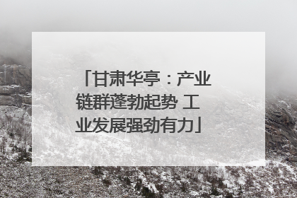 甘肃华亭：产业链群蓬勃起势 工业发展强劲有力