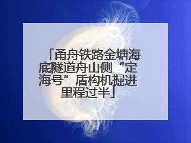甬舟铁路金塘海底隧道舟山侧“定海号”盾构机掘进里程过半