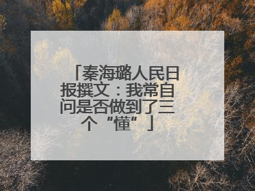 秦海璐人民日报撰文：我常自问是否做到了三个“懂”