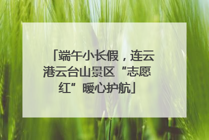 端午小长假，连云港云台山景区“志愿红”暖心护航