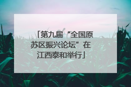 第九届“全国原苏区振兴论坛”在江西泰和举行