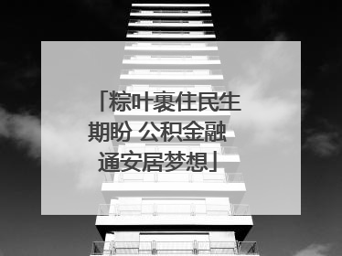粽叶裹住民生期盼 公积金融通安居梦想