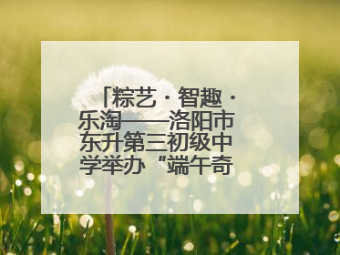 粽艺・智趣・乐淘——洛阳市东升第三初级中学举办“端午奇妙游”活动