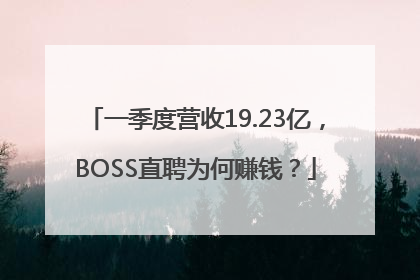 一季度营收19.23亿，BOSS直聘为何赚钱？