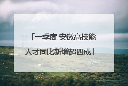 一季度 安徽高技能人才同比新增超四成