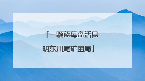 一颗蓝莓盘活昆明东川尾矿困局