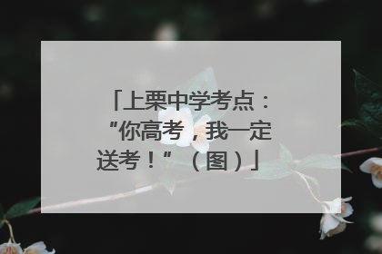 上栗中学考点：“你高考，我一定送考！”（图）