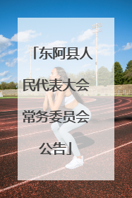 东阿县人民代表大会常务委员会公告