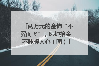 两万元的金饰“不翼而飞”，医护拾金不昧暖人心（图）