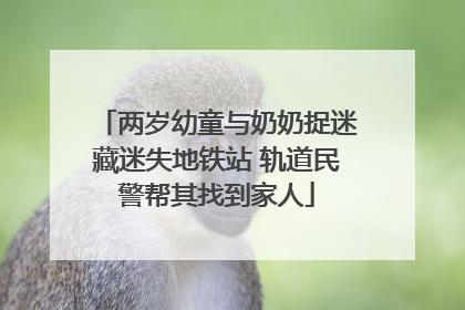 两岁幼童与奶奶捉迷藏迷失地铁站 轨道民警帮其找到家人
