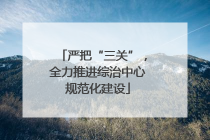 严把“三关”，全力推进综治中心规范化建设
