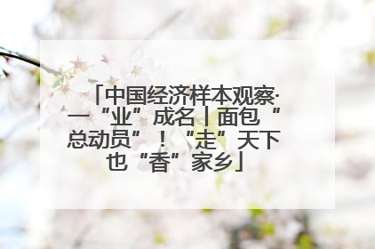 中国经济样本观察·一“业”成名丨面包“总动员”！“走”天下也“香”家乡