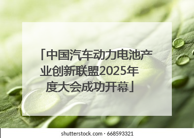 中国汽车动力电池产业创新联盟2025年度大会成功开幕