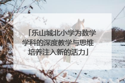 乐山城北小学为数学学科的深度教学与思维培养注入新的活力