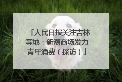 人民日报关注吉林等地：新潮商场发力青年消费（探访）