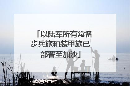 以陆军所有常备步兵旅和装甲旅已部署至加沙