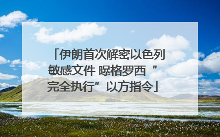 伊朗首次解密以色列敏感文件 曝格罗西“完全执行”以方指令