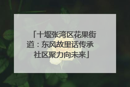 十堰张湾区花果街道：东风故里话传承 社区聚力向未来