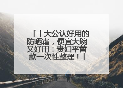 十大公认好用的防晒霜，便宜大碗又好用：贵妇平替款一次性整理！