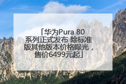 华为Pura 80系列正式发布 除标准版其他版本价格曝光，售价6499元起
