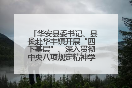 华安县委书记、县长赴华丰镇开展“四下基层”、深入贯彻中央八项规定精神学习教育工作调研