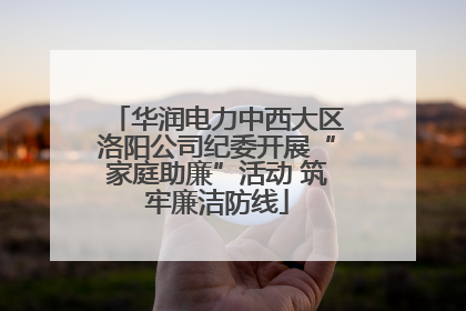 华润电力中西大区洛阳公司纪委开展“家庭助廉”活动 筑牢廉洁防线