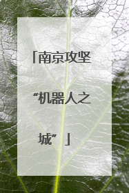 南京攻坚“机器人之城”