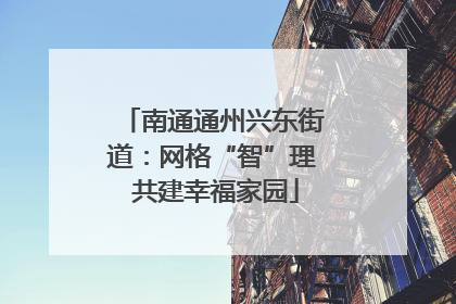 南通通州兴东街道：网格“智”理 共建幸福家园