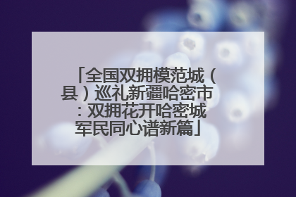 全国双拥模范城（县）巡礼新疆哈密市：双拥花开哈密城 军民同心谱新篇