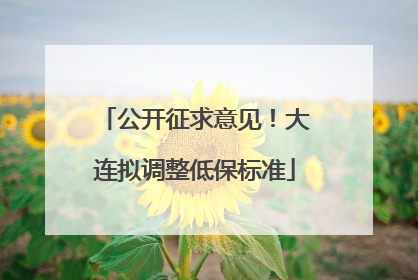 公开征求意见！大连拟调整低保标准