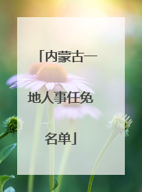 内蒙古一地人事任免名单