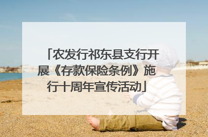 农发行祁东县支行开展《存款保险条例》施行十周年宣传活动