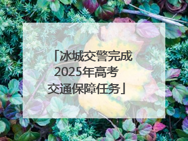 冰城交警完成2025年高考交通保障任务