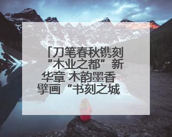 刀笔春秋镌刻“木业之都”新华章 木韵墨香擘画“书刻之城”新蓝图