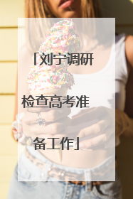 刘宁调研检查高考准备工作