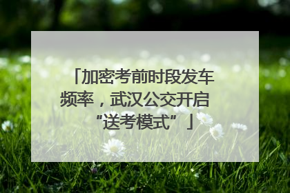 加密考前时段发车频率，武汉公交开启“送考模式”